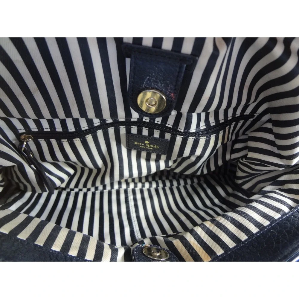 Kate‎ Spade New York Black Pebbled Leather Tassel Satchel Crossbody Bag